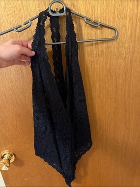 Intimately by Free People Lace Halter Bodysuit - Black
